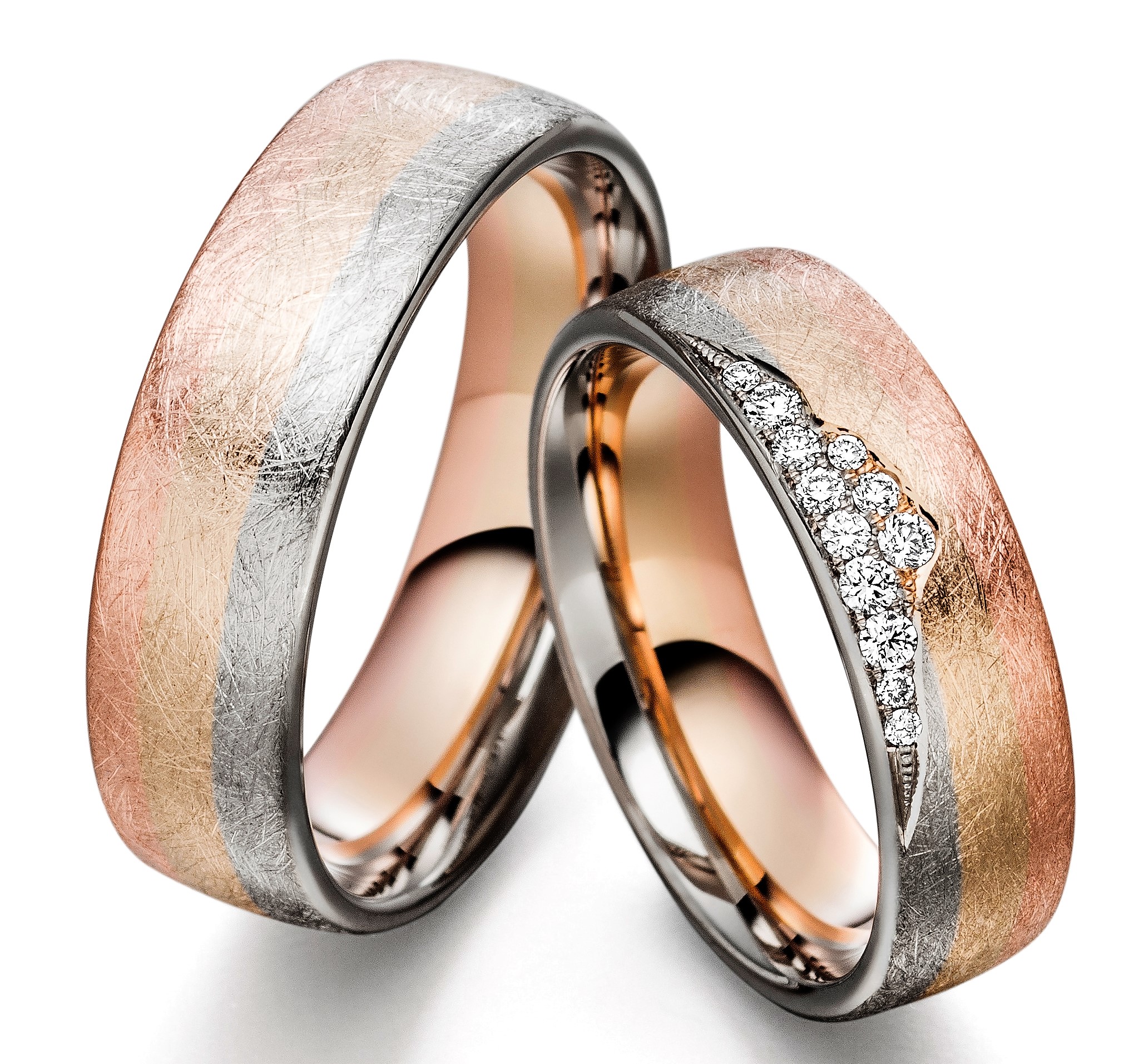 Eheringe/Trauringe Tricolor