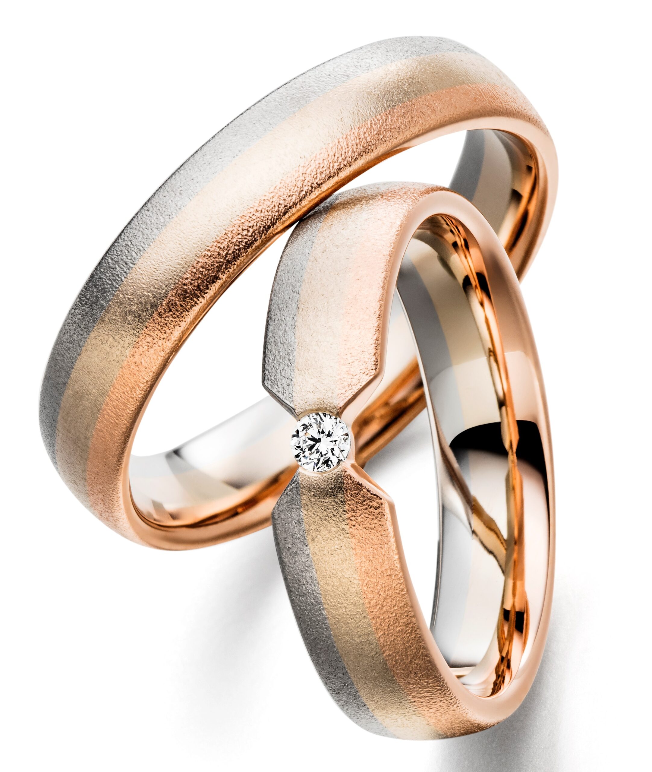 Eheringe/Trauringe Spann Tricolor