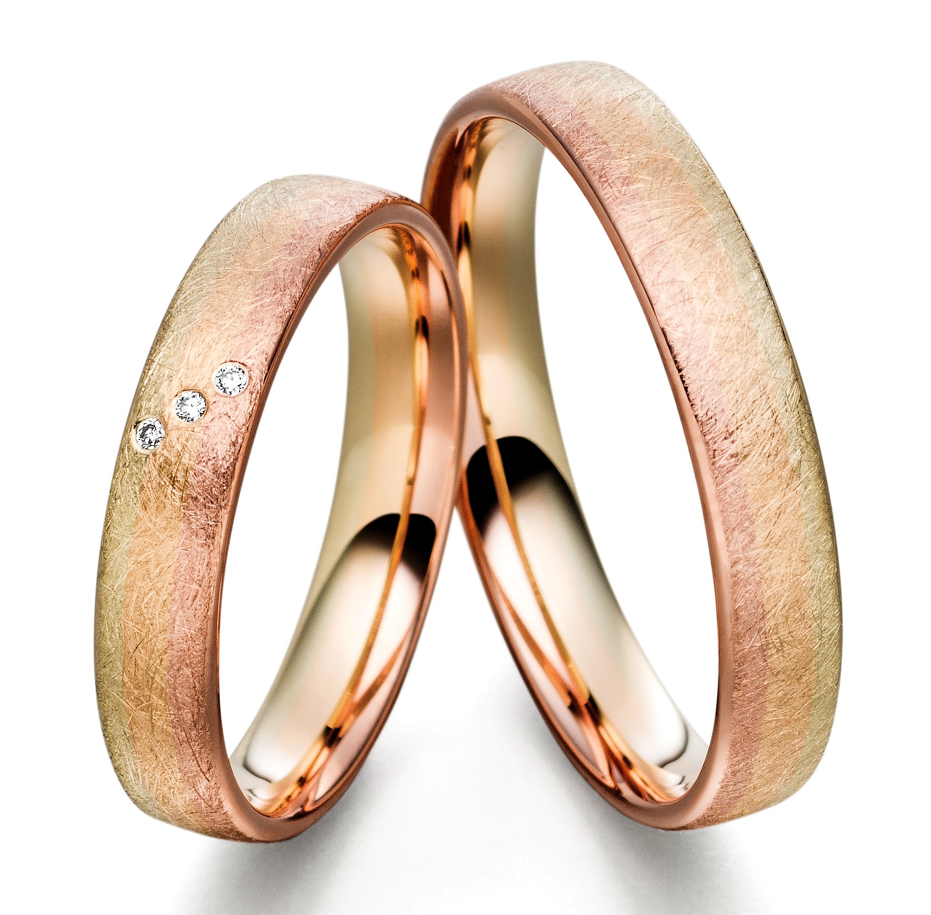 Eheringe/Trauringe Tricolor