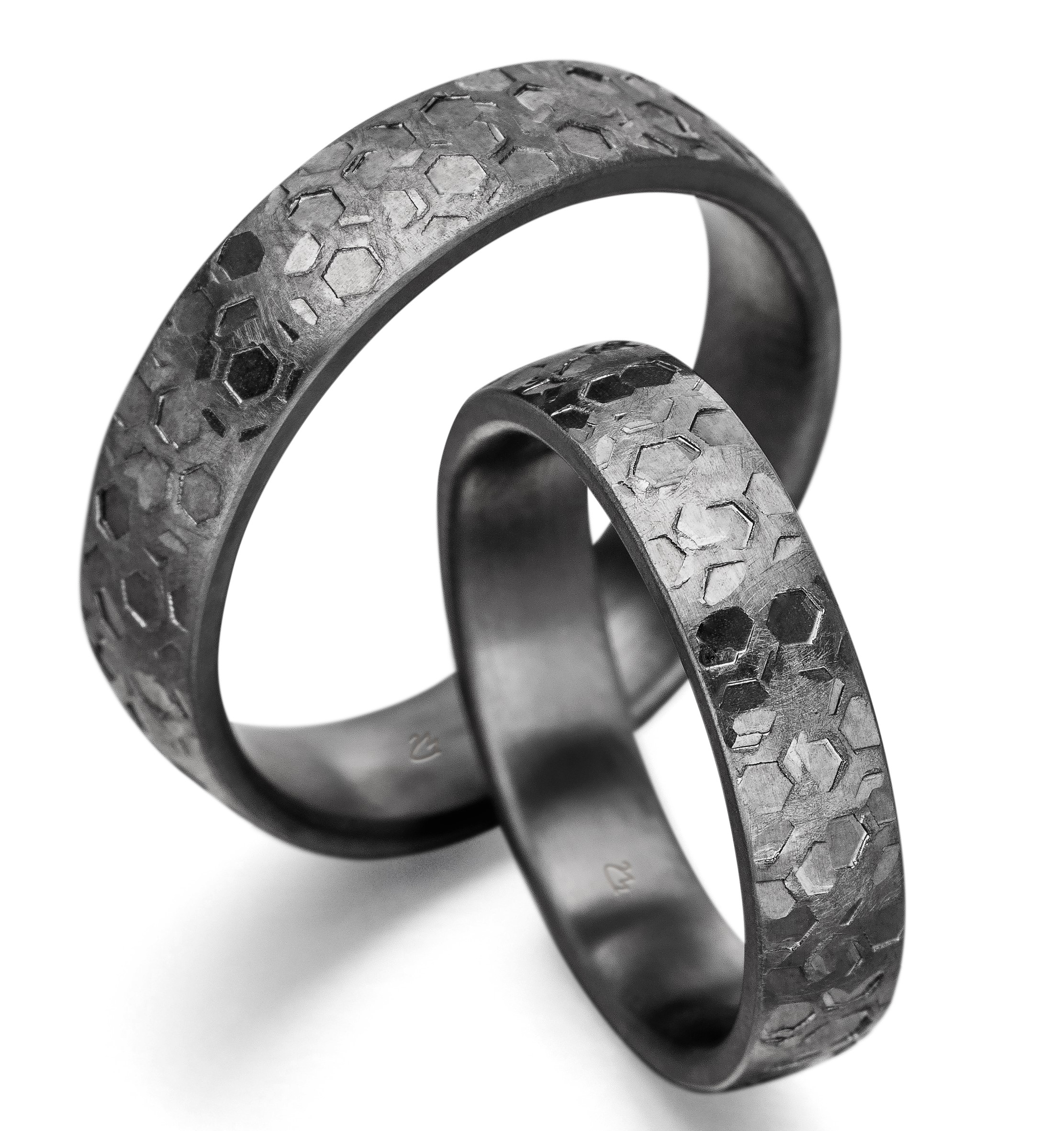 Eheringe/Trauringe Relief Black