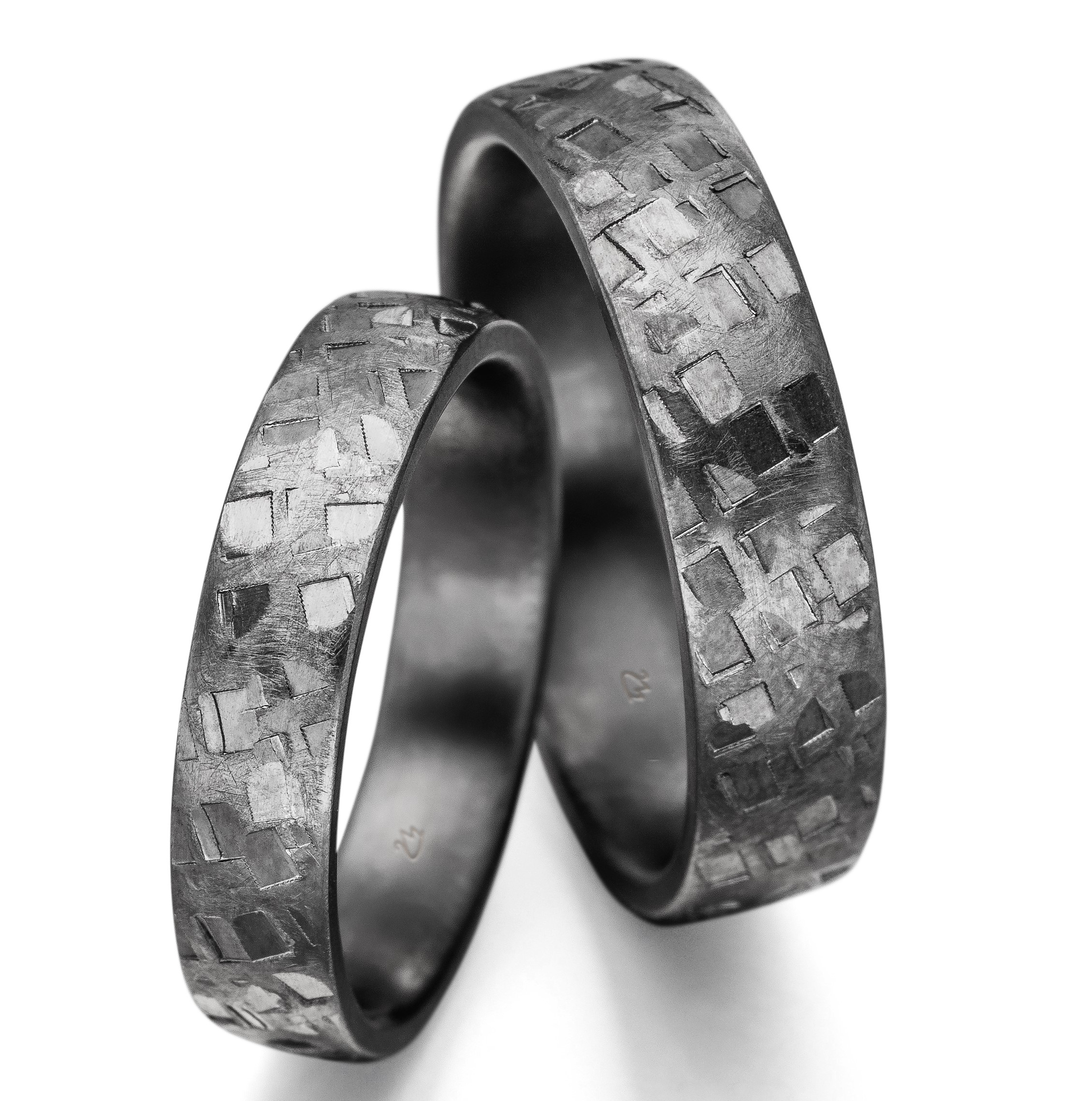 Eheringe/Trauringe Relief Black