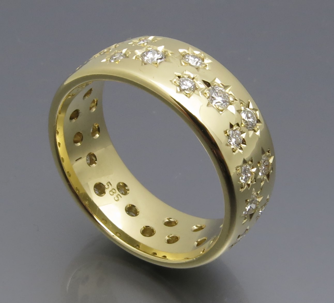 Topschöner Brillant Sternenhimmel Ring – Bild 2