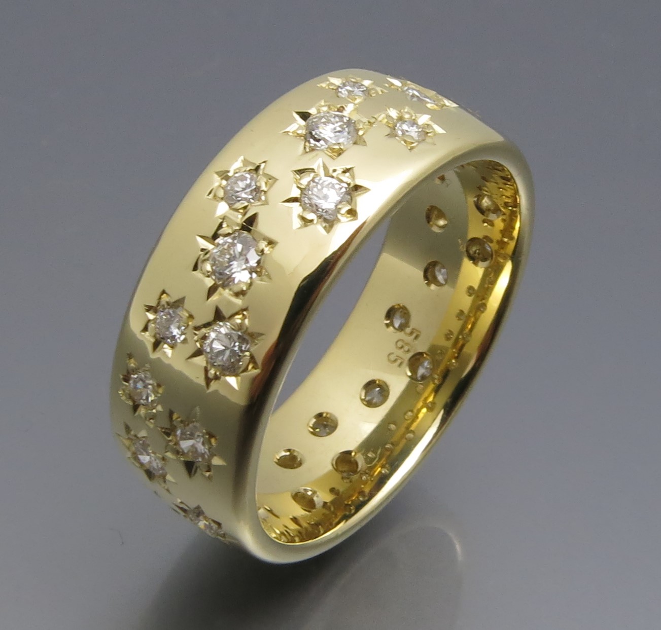 Topschöner Brillant Sternenhimmel Ring – Bild 3