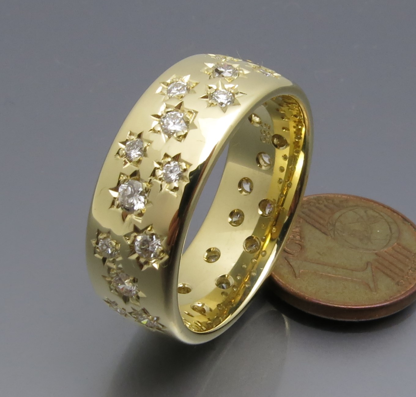 Topschöner Brillant Sternenhimmel Ring – Bild 6