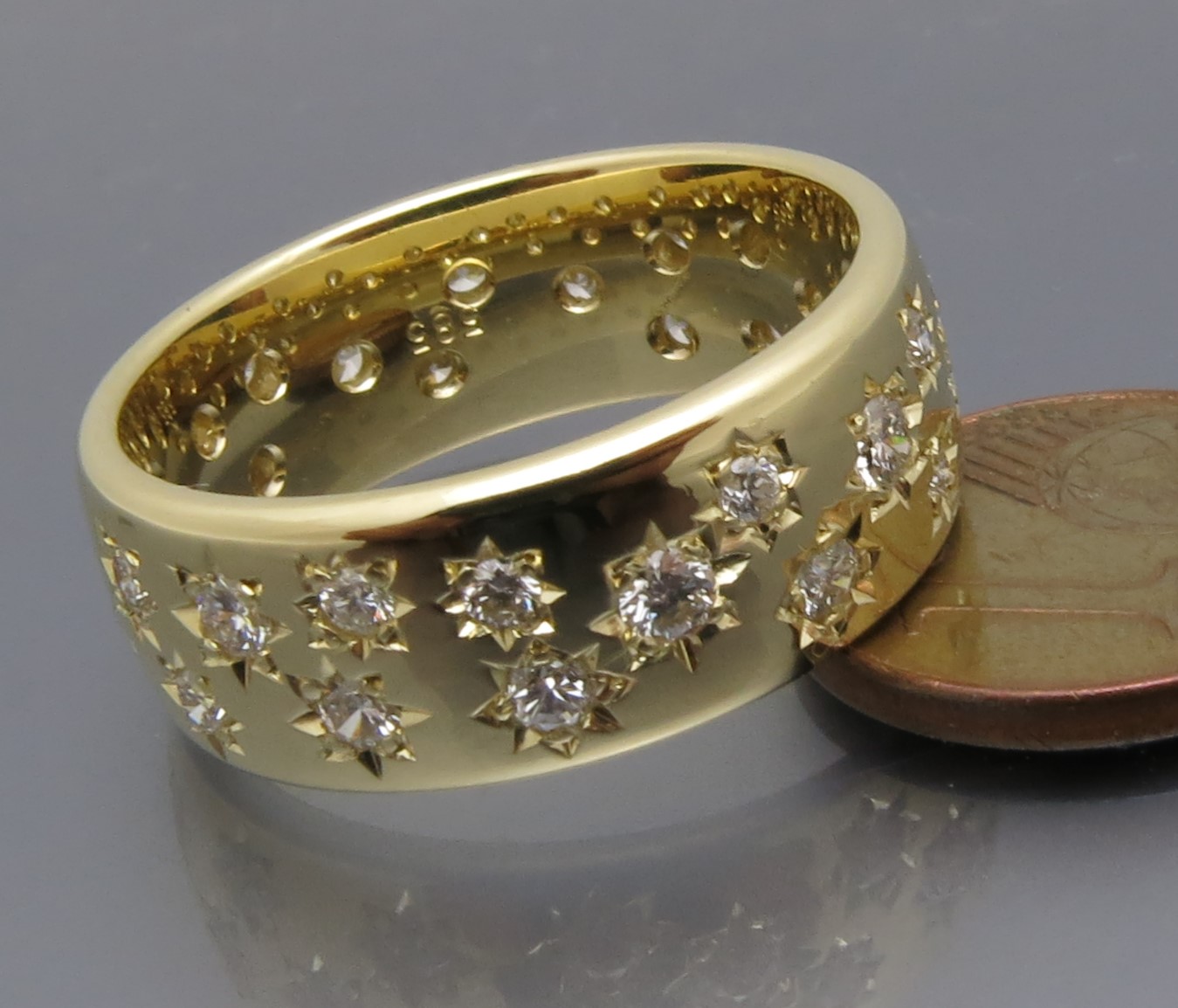 Topschöner Brillant Sternenhimmel Ring – Bild 7