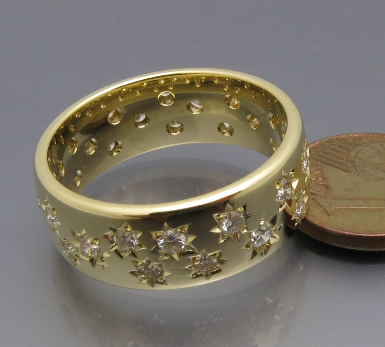 Topschöner Brillant Sternenhimmel Ring – Bild 8