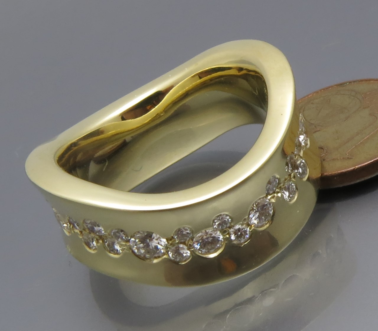 Brillant Sternenhimmel Ring "Welle" - Angebot! – Bild 10