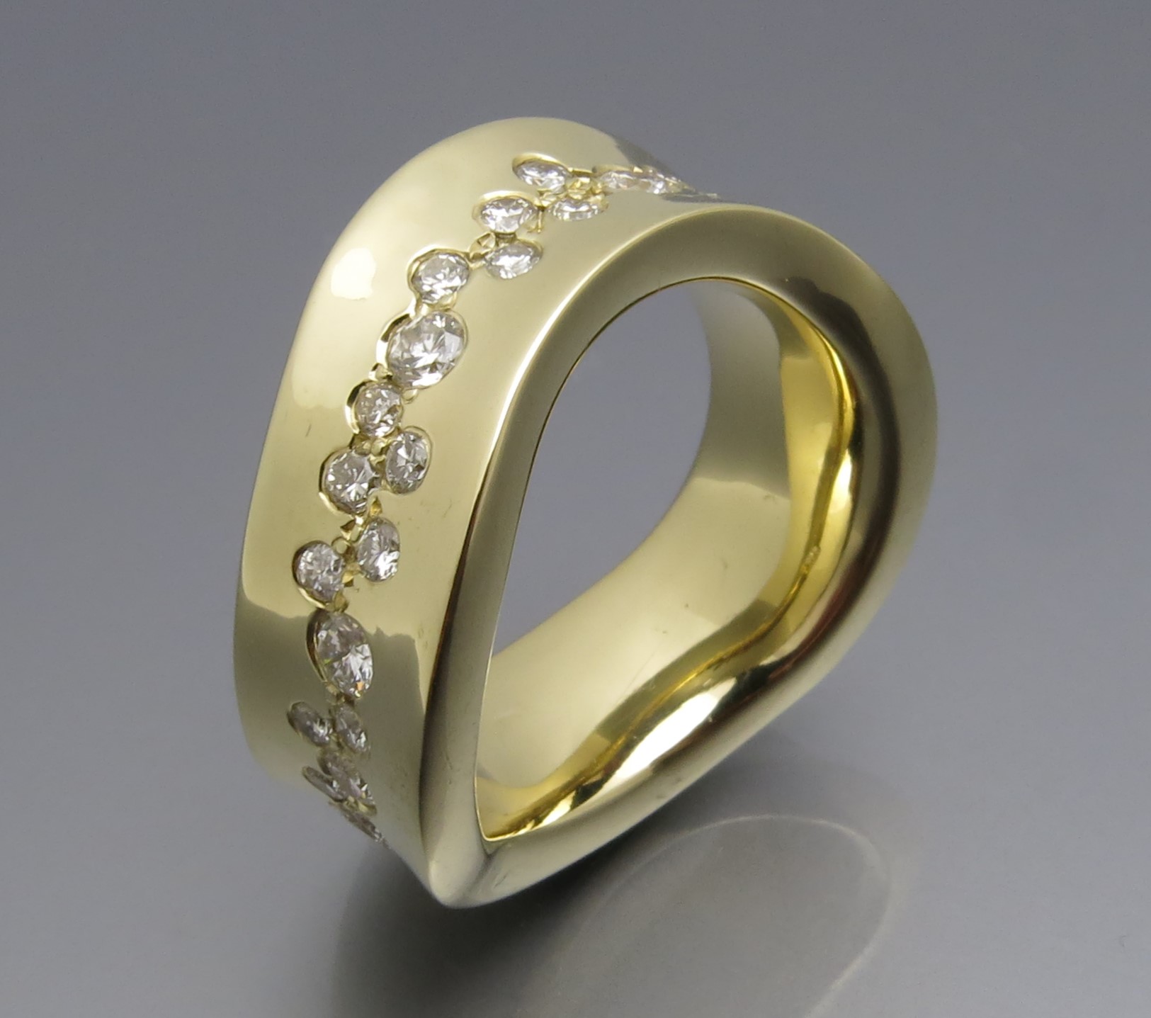 Brillant Sternenhimmel Ring "Welle" - Angebot! – Bild 5