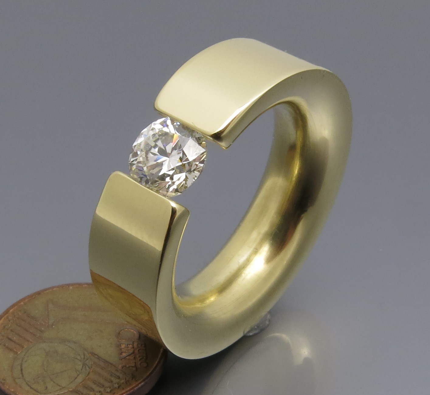 Voluminöser Brillant Spannring - Klassiker – Bild 8