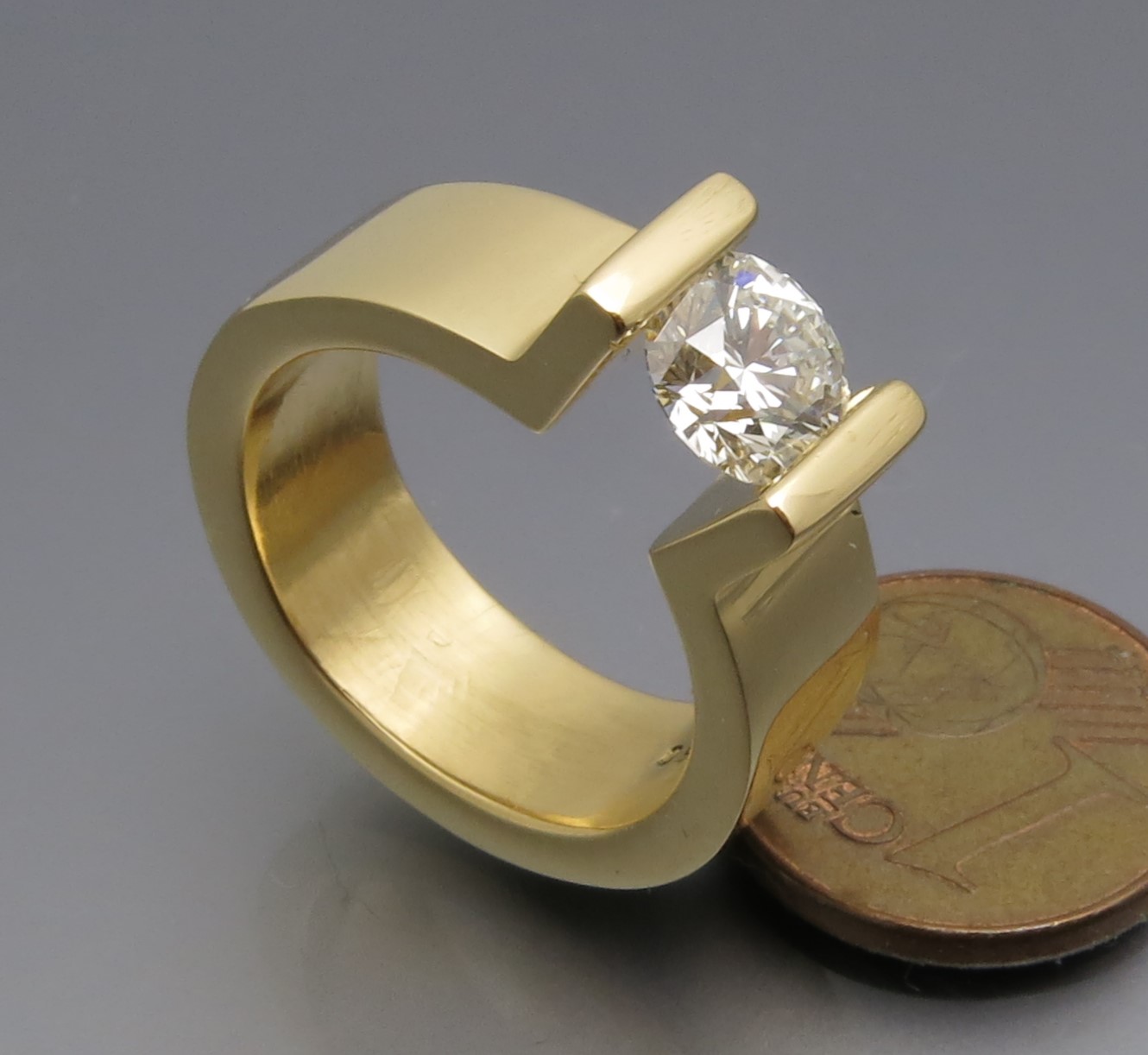 Voluminöser Brillant Spannring "Peak" – Bild 3
