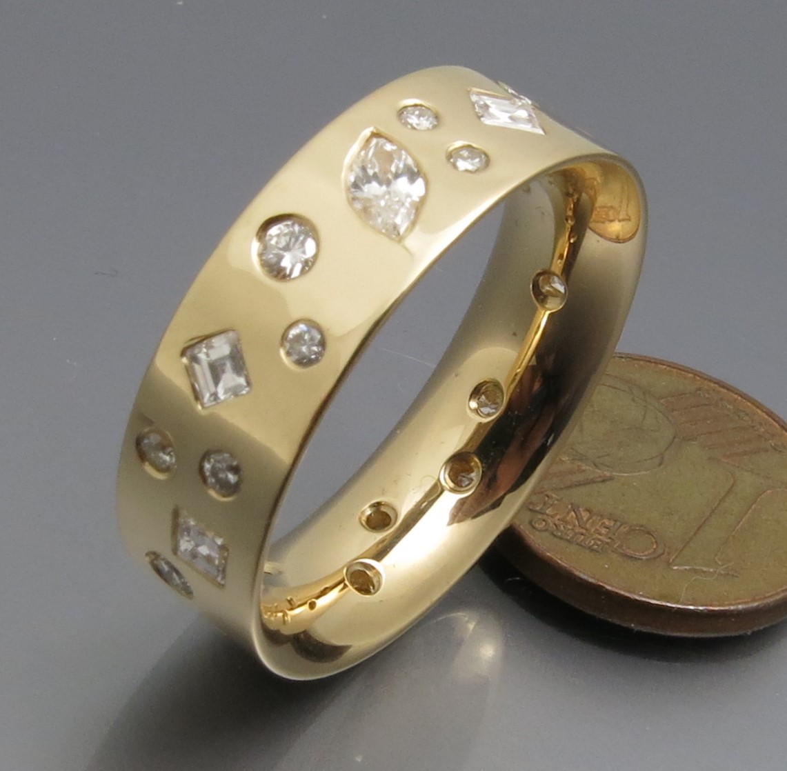 Flotter Diamant Sternenhimmel Ring