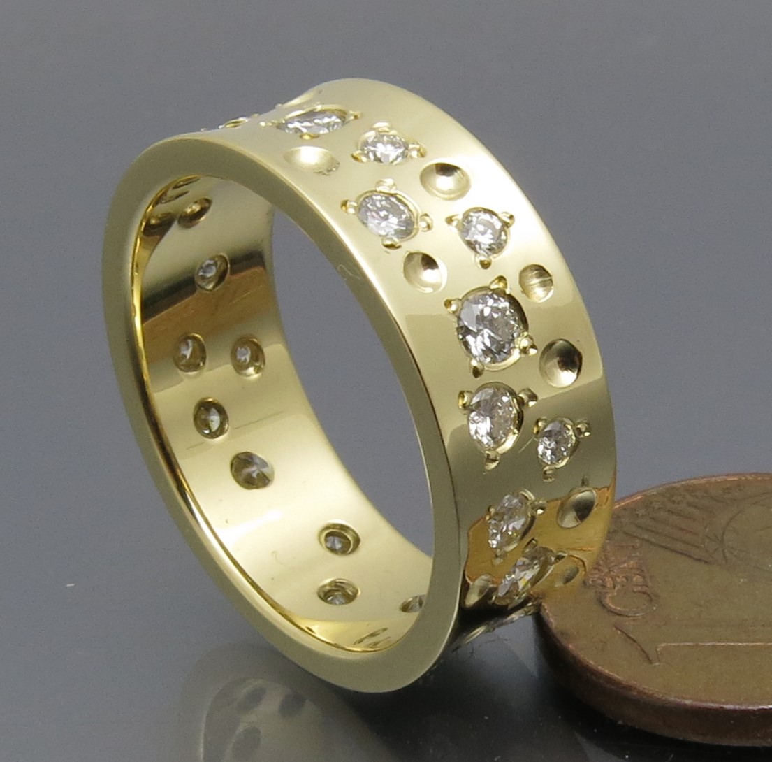 Eleganter Diamant Sternenhimmel Ring – Bild 10