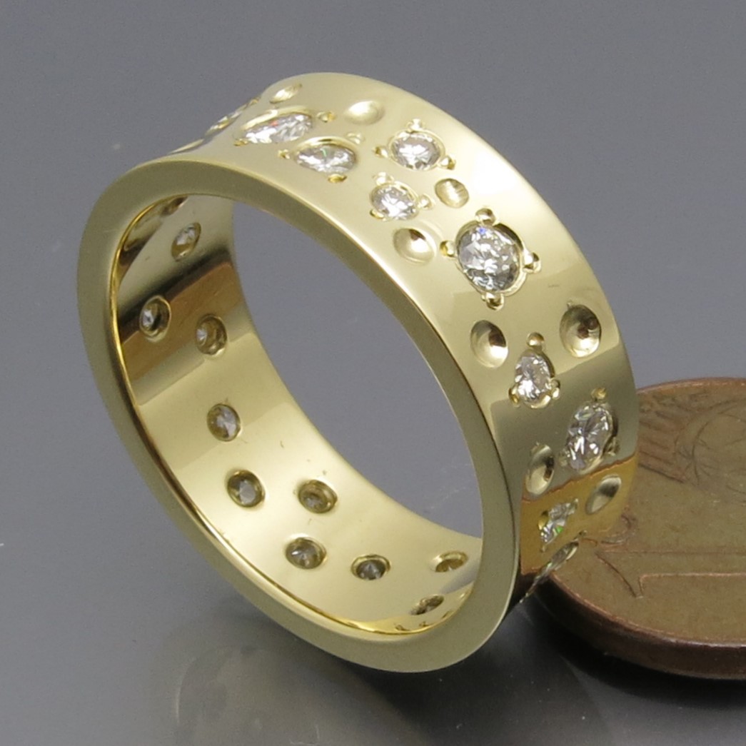 Eleganter Diamant Sternenhimmel Ring – Bild 11
