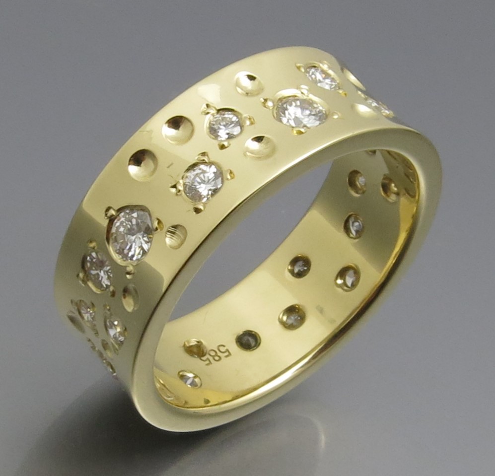 Eleganter Diamant Sternenhimmel Ring – Bild 5