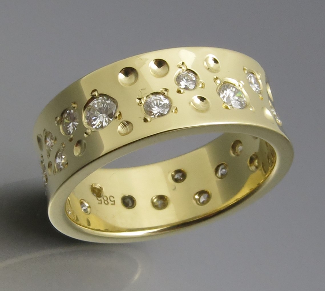 Eleganter Diamant Sternenhimmel Ring – Bild 6