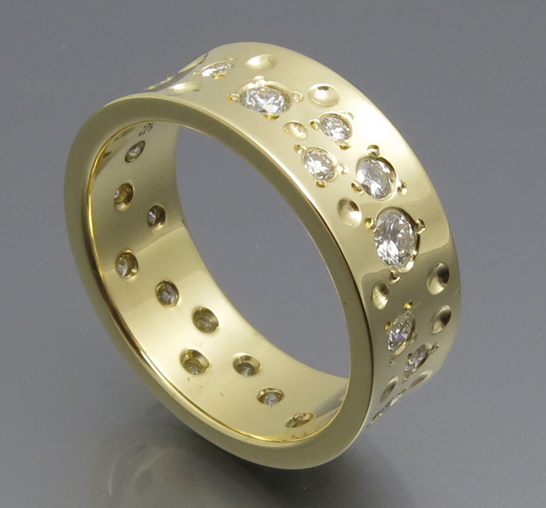 Eleganter Diamant Sternenhimmel Ring – Bild 7