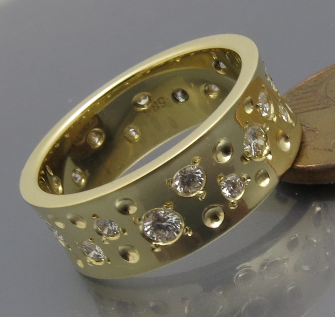 Eleganter Diamant Sternenhimmel Ring – Bild 8