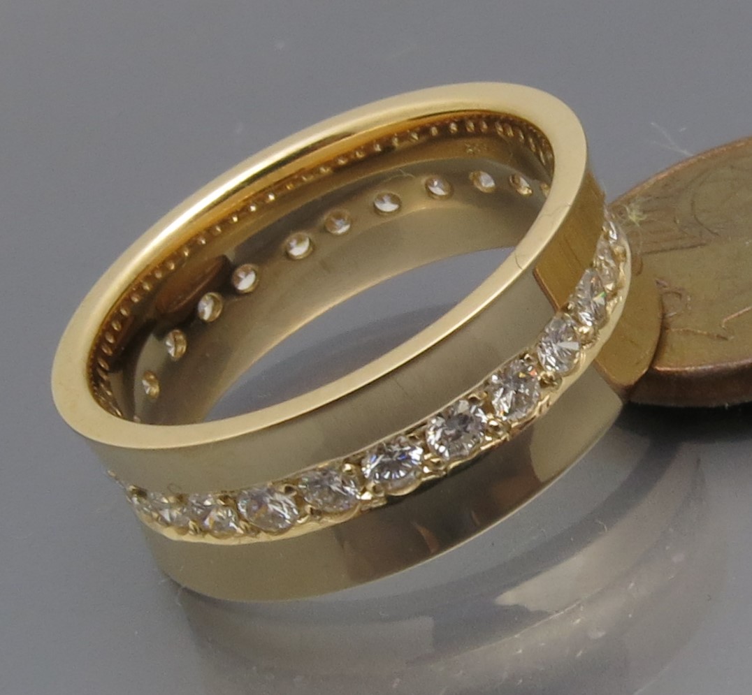 Schicker Diamant Memoire Ring – Bild 7