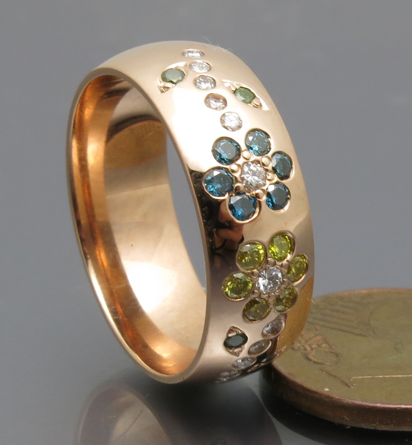 Diamant Sternenhimmel Ring "Flower" – Bild 10
