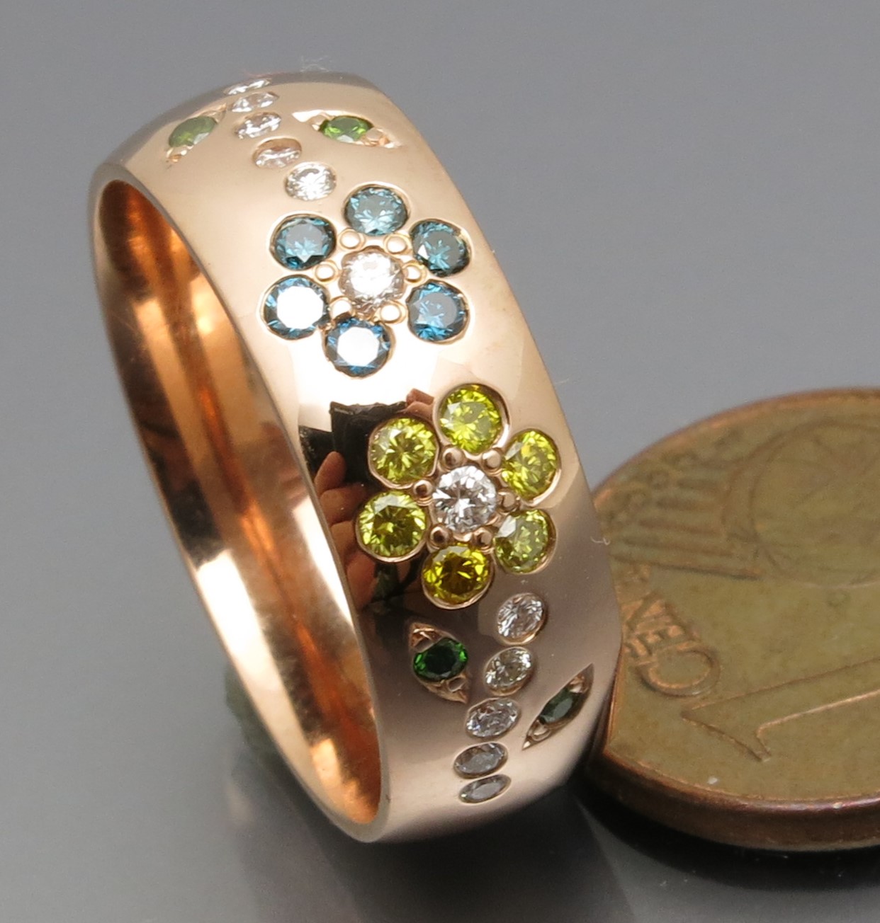 Diamant Sternenhimmel Ring "Flower" – Bild 11