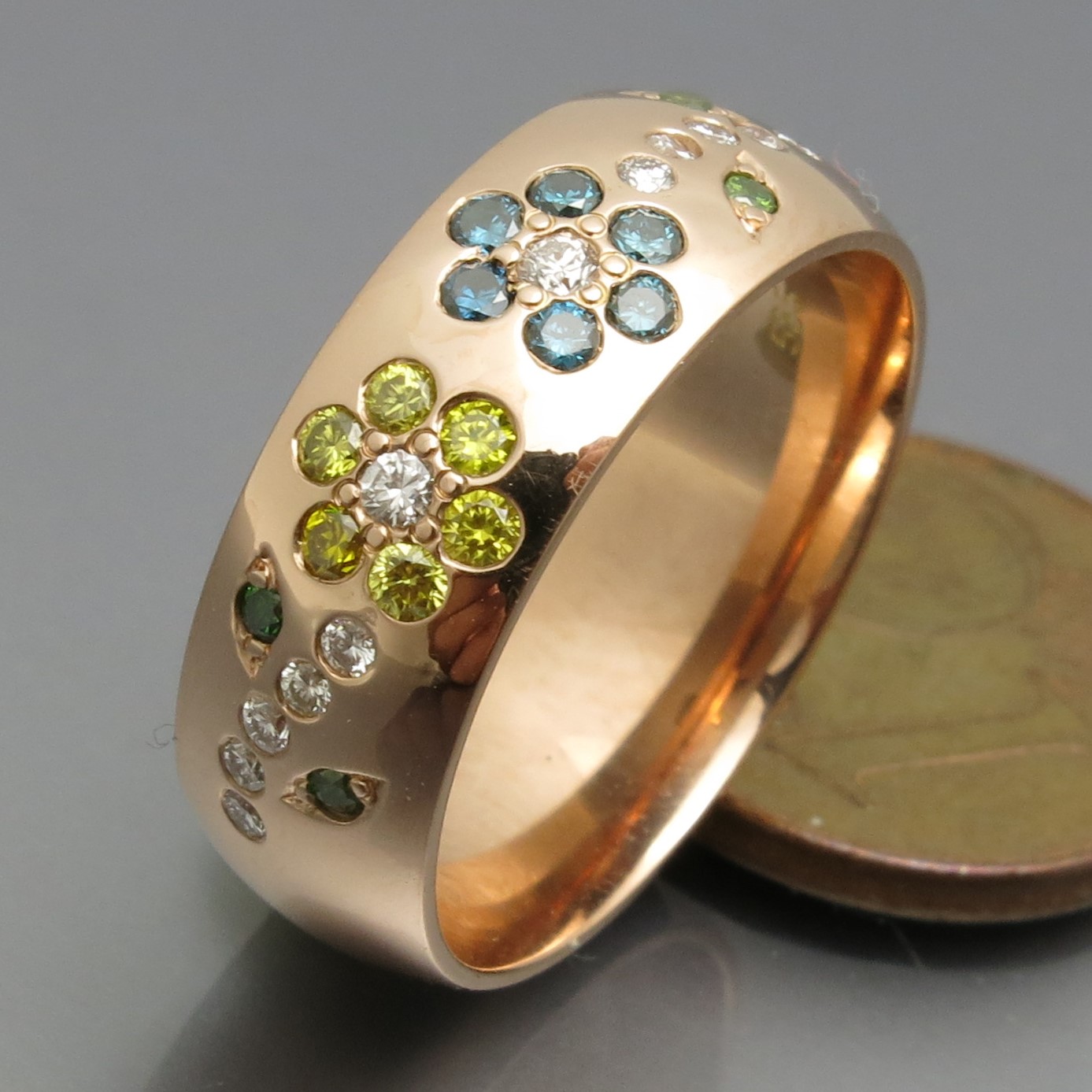 Diamant Sternenhimmel Ring "Flower" – Bild 12