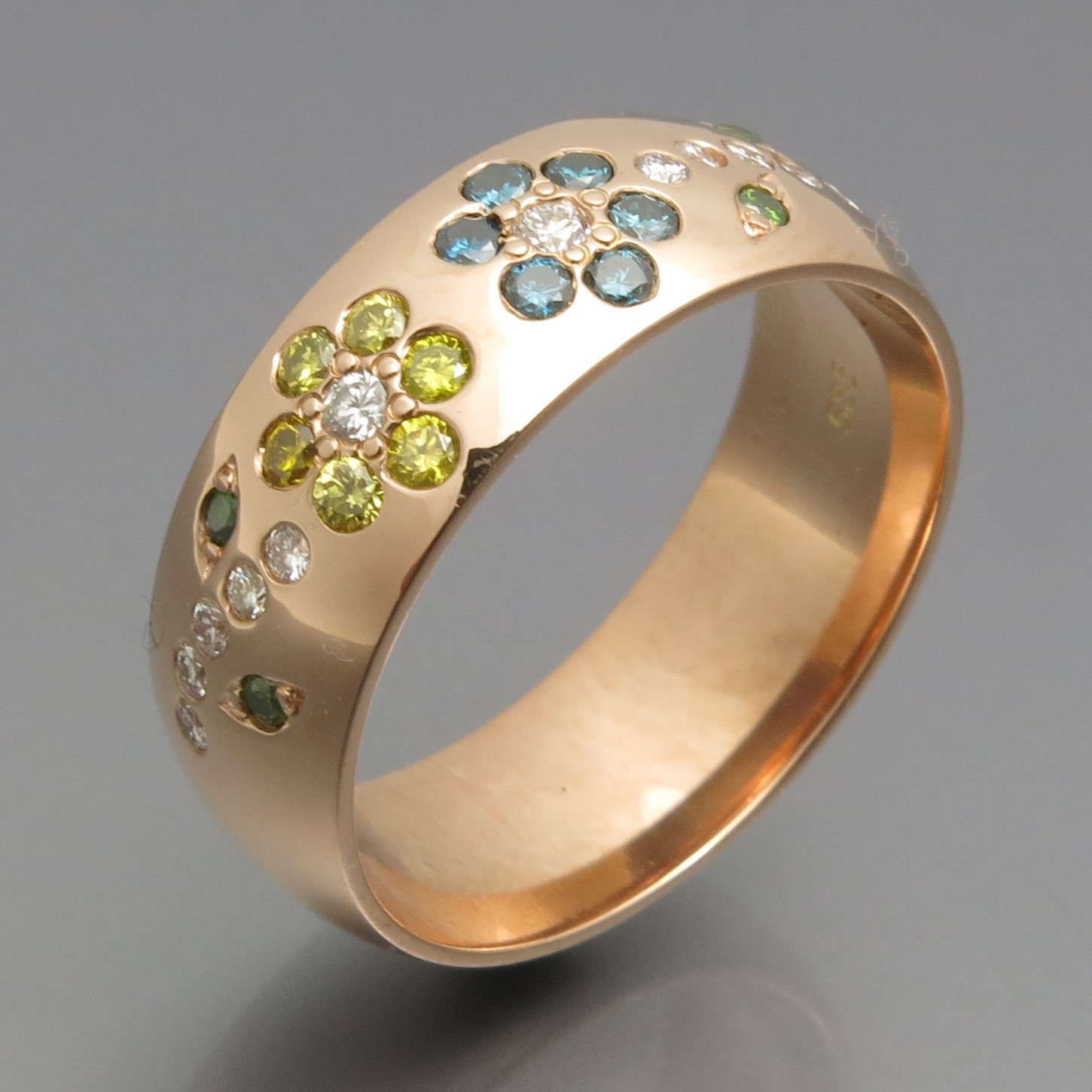 Diamant Sternenhimmel Ring "Flower" – Bild 4