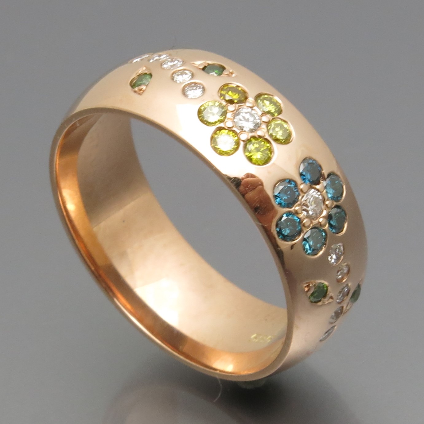 Diamant Sternenhimmel Ring "Flower" – Bild 6