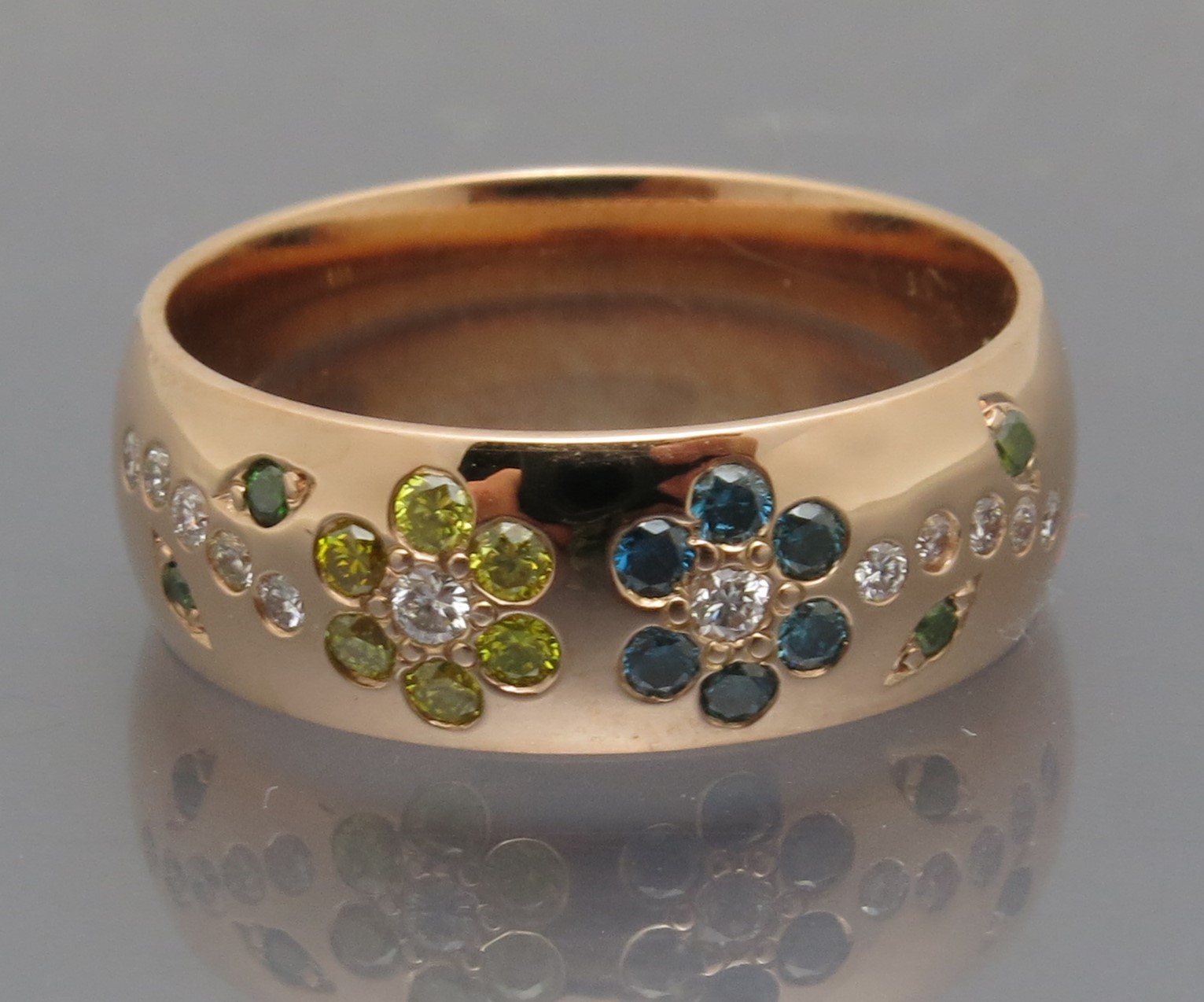 Diamant Sternenhimmel Ring "Flower" – Bild 7