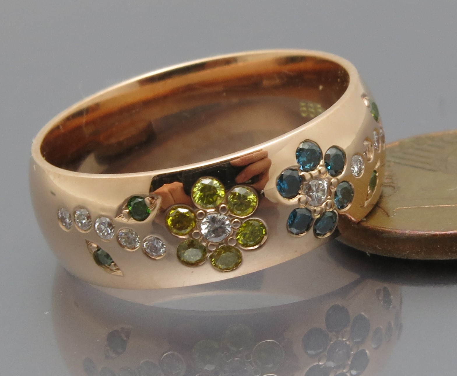 Diamant Sternenhimmel Ring "Flower" – Bild 8