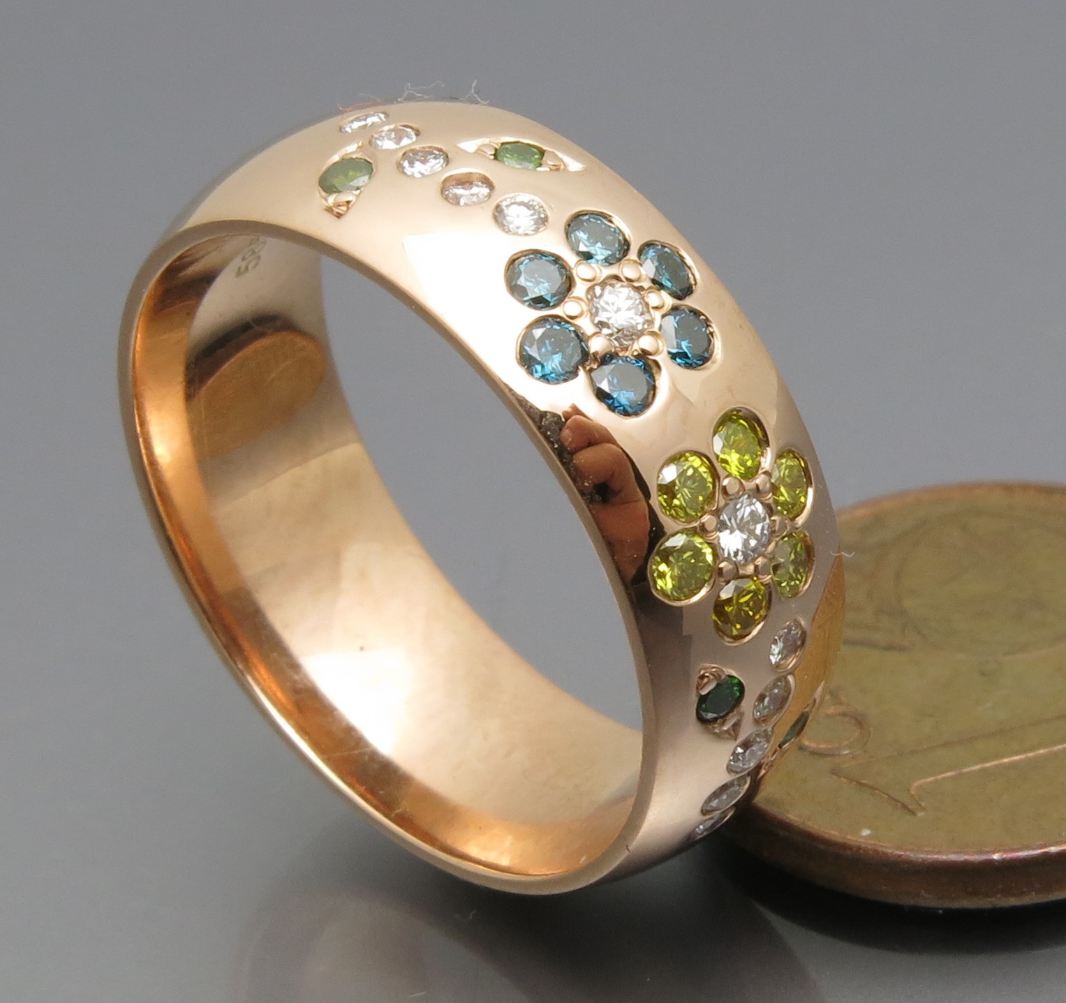 Diamant Sternenhimmel Ring "Flower" – Bild 9